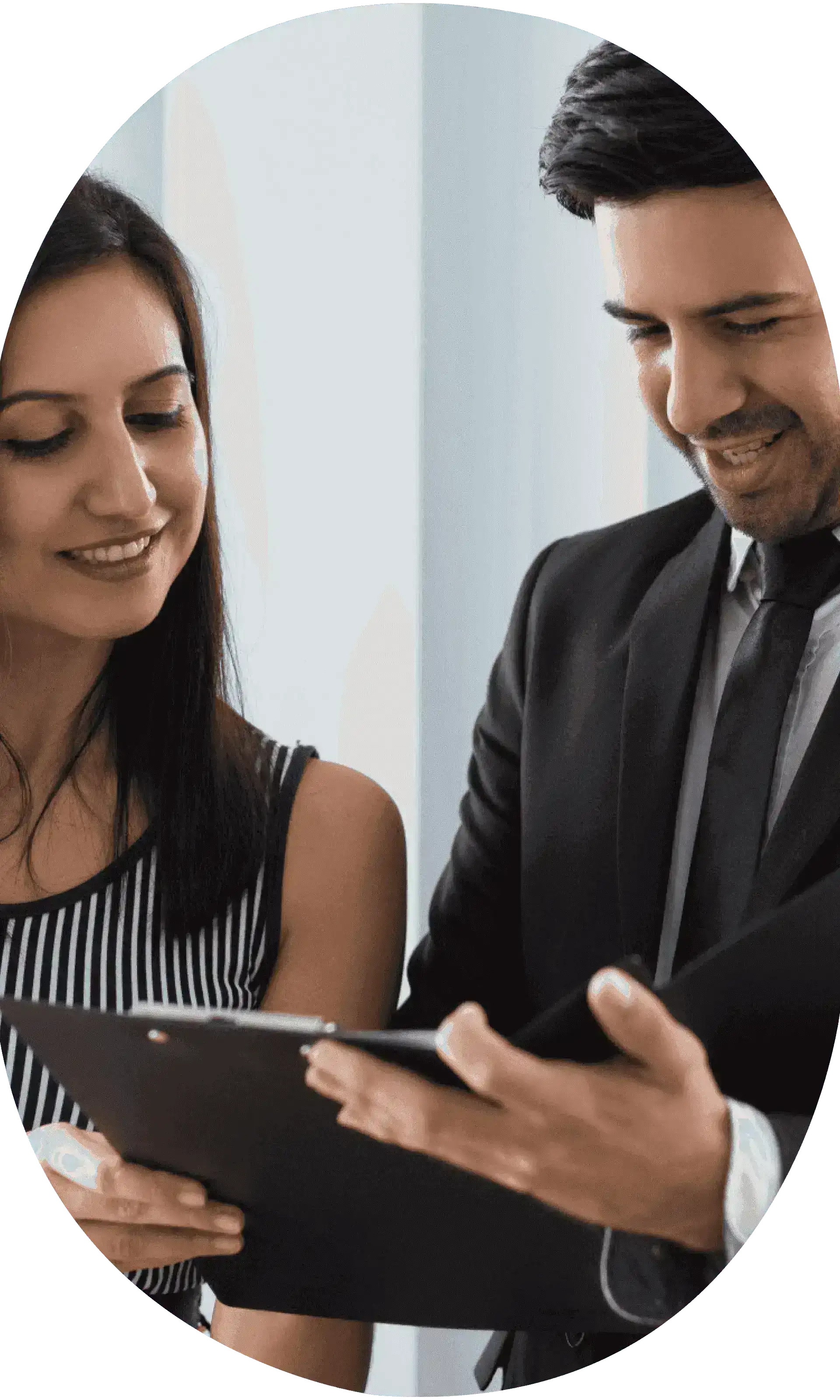 Marketing professional analyzing data on a laptop